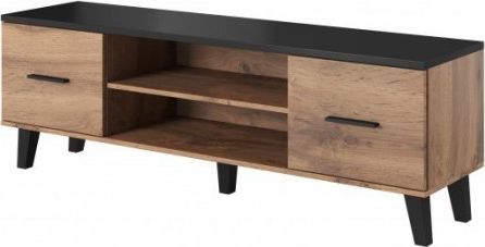 Cama Meble RTV LOTTA 160 2D2K wotan + czarny mat