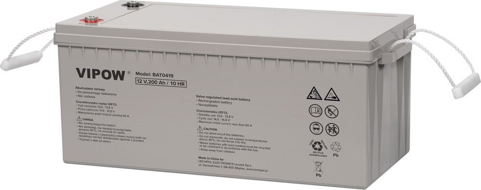 Vipow Akumulator żelowy 12V 200Ah Vipow