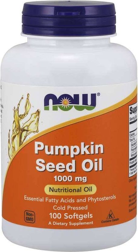 NOW Foods NOW Foods - Olej z Pestek Dyni, 1000mg, 100 kapsułek miękkich