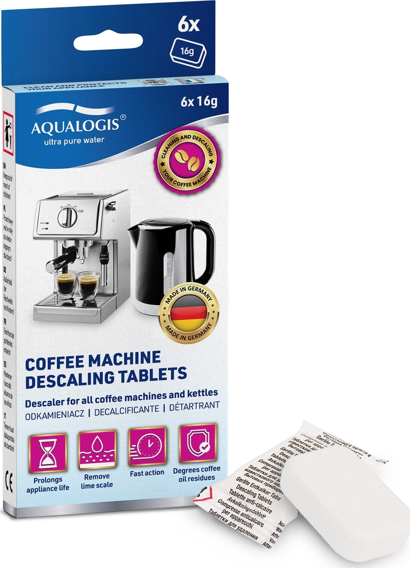 AQUALOGIS Odkamieniacz Decalc w Tabletkach do Ekspresu Krups Jura Siemens.