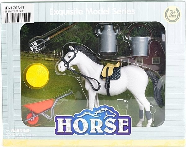 Figurka Adar Zestaw stajnia koń z akcesoriami 547759