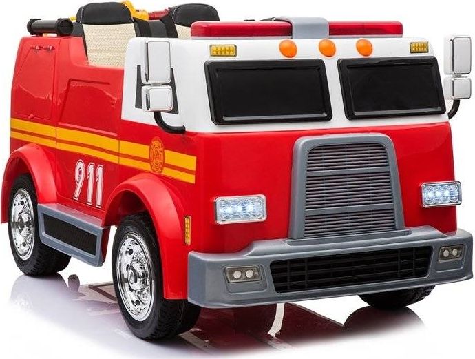 Lean Cars Wóz Strażacki na Akumulator Czerwony Dla Dzieci Pilot