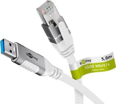 Kabel USB Goobay USB-A - RJ-45 5 m Biały (RB74161)