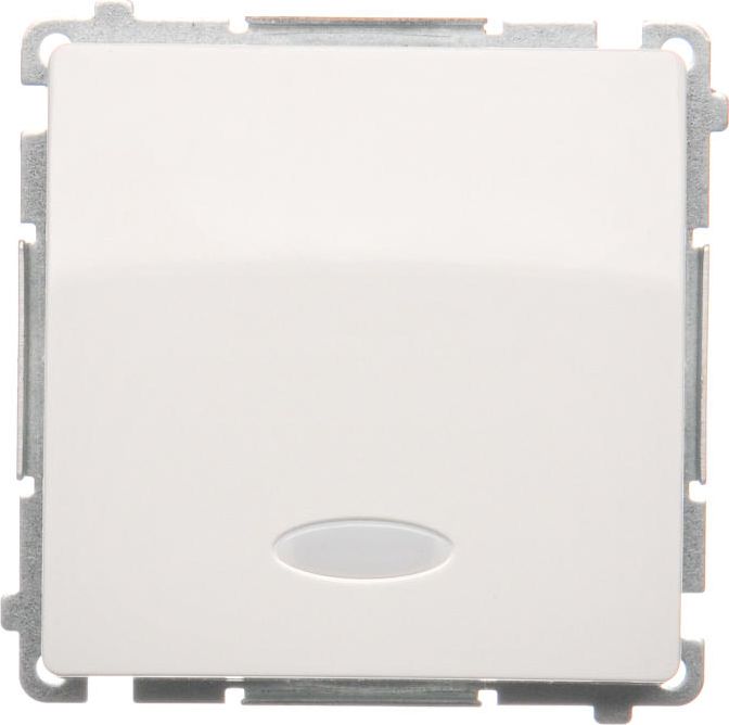 Kontakt-Simon Łącznik pojedynczy Simon Basic z podświetleniem 10AX 250V biały (BMW1ZL.01/11)