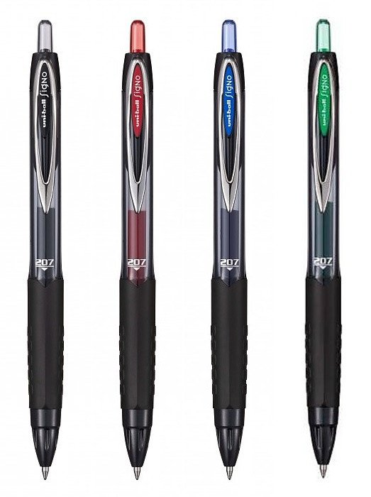 Długopis żelowy Uni UMN-207E Signo zielony -