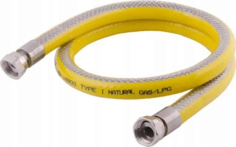 PROFITOR Przewód gazowy z dwoma nakrętkami obrotowymi G 1/2” e-GAZ Typ 111 GW/GW L = 2000