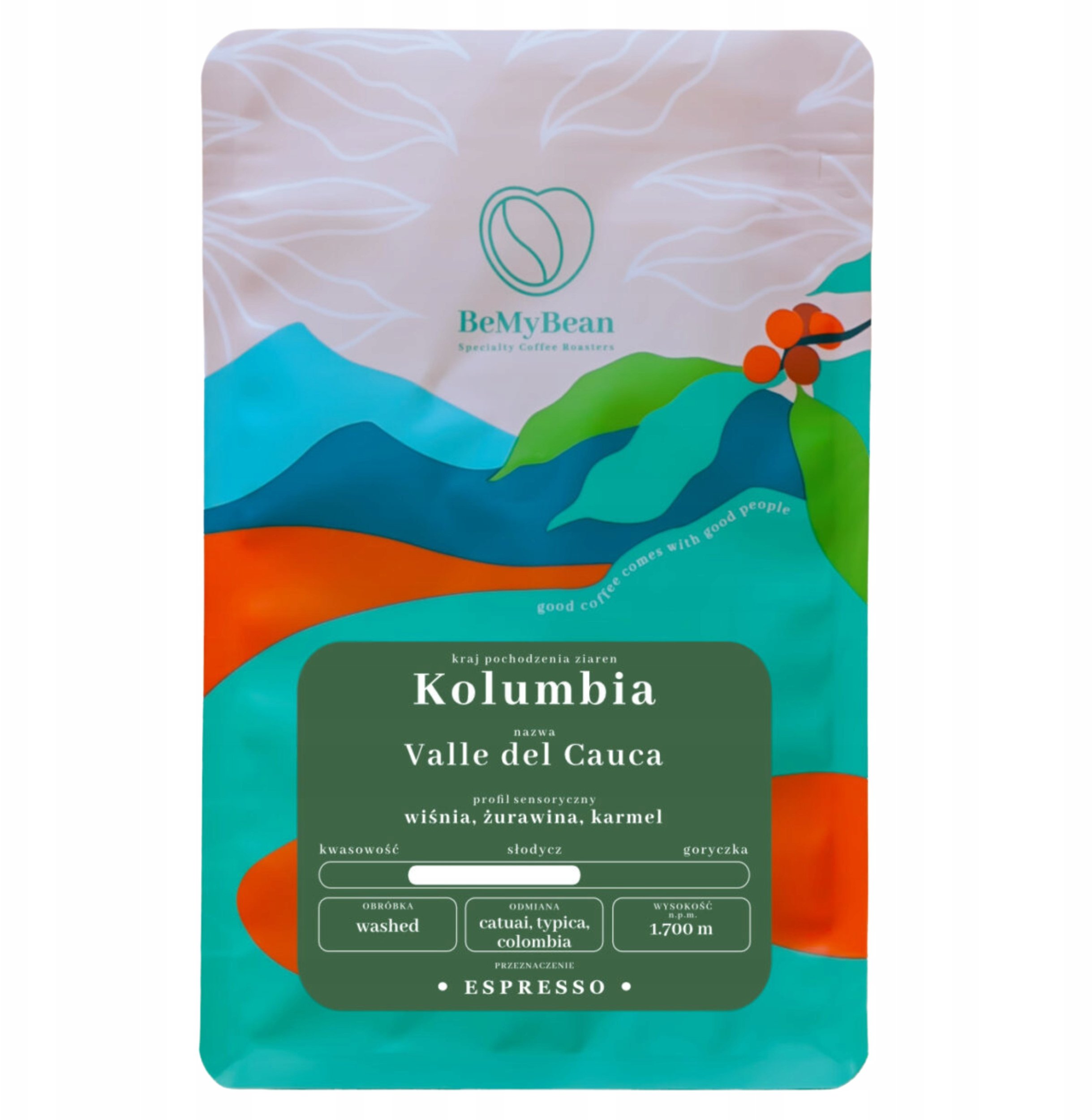 Kawa ziarnista BeMyBean Kolumbia Valle del Cauca 250 g