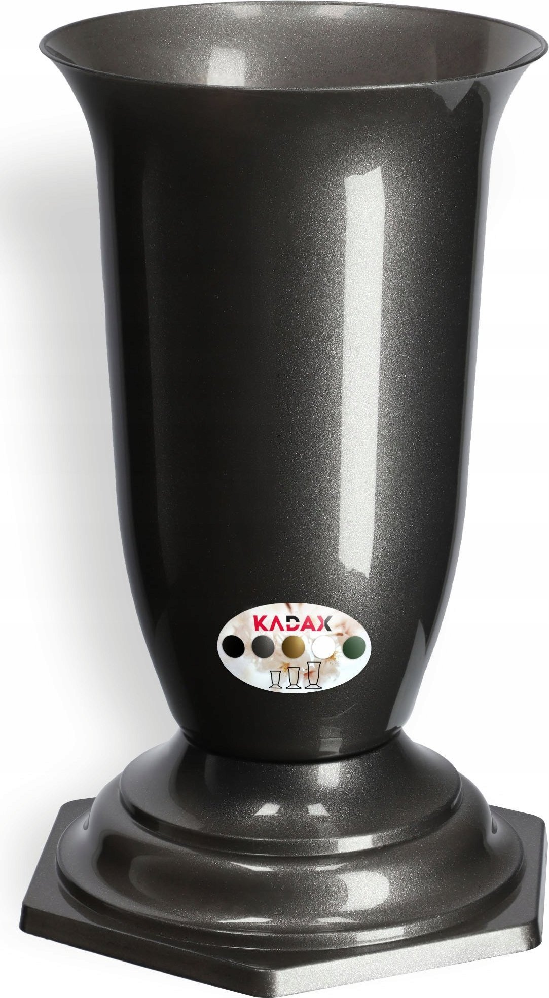 Kadax Wazon Flakon Na cmentarz Grób Nagrobek Grafit 29cm