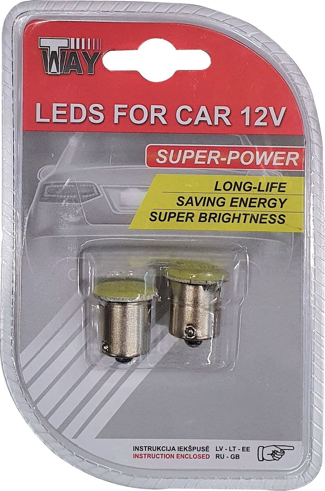 LED BULBS BA15S SMD COB 2PCS