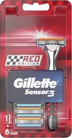 Gillette Gillette Sensor3 maszynka + 6 wkładów Red Edition