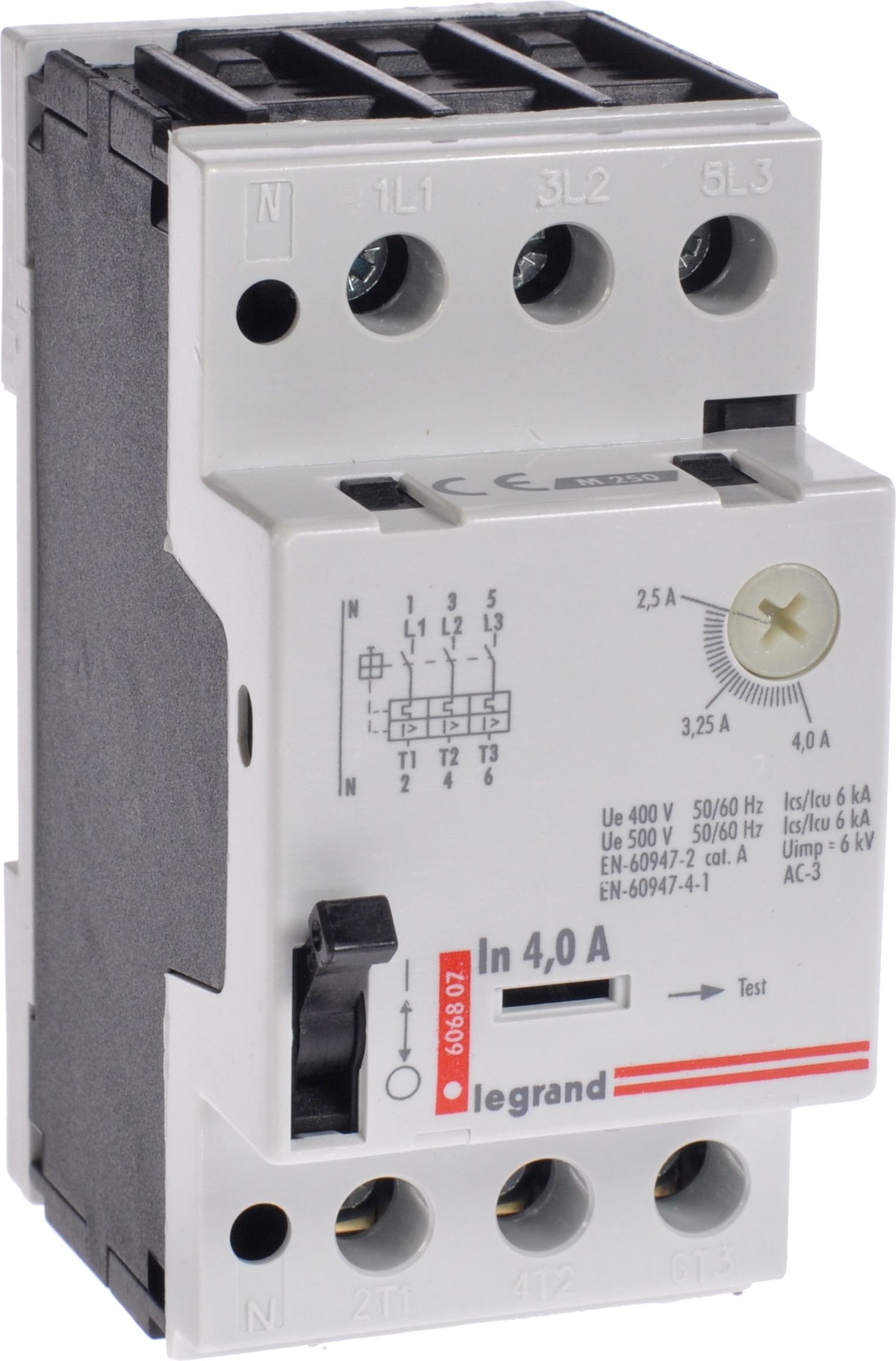 Legrand Wyłącznik silnikowy 3P 1,5kW 2,5-4A M 250 4 606807
