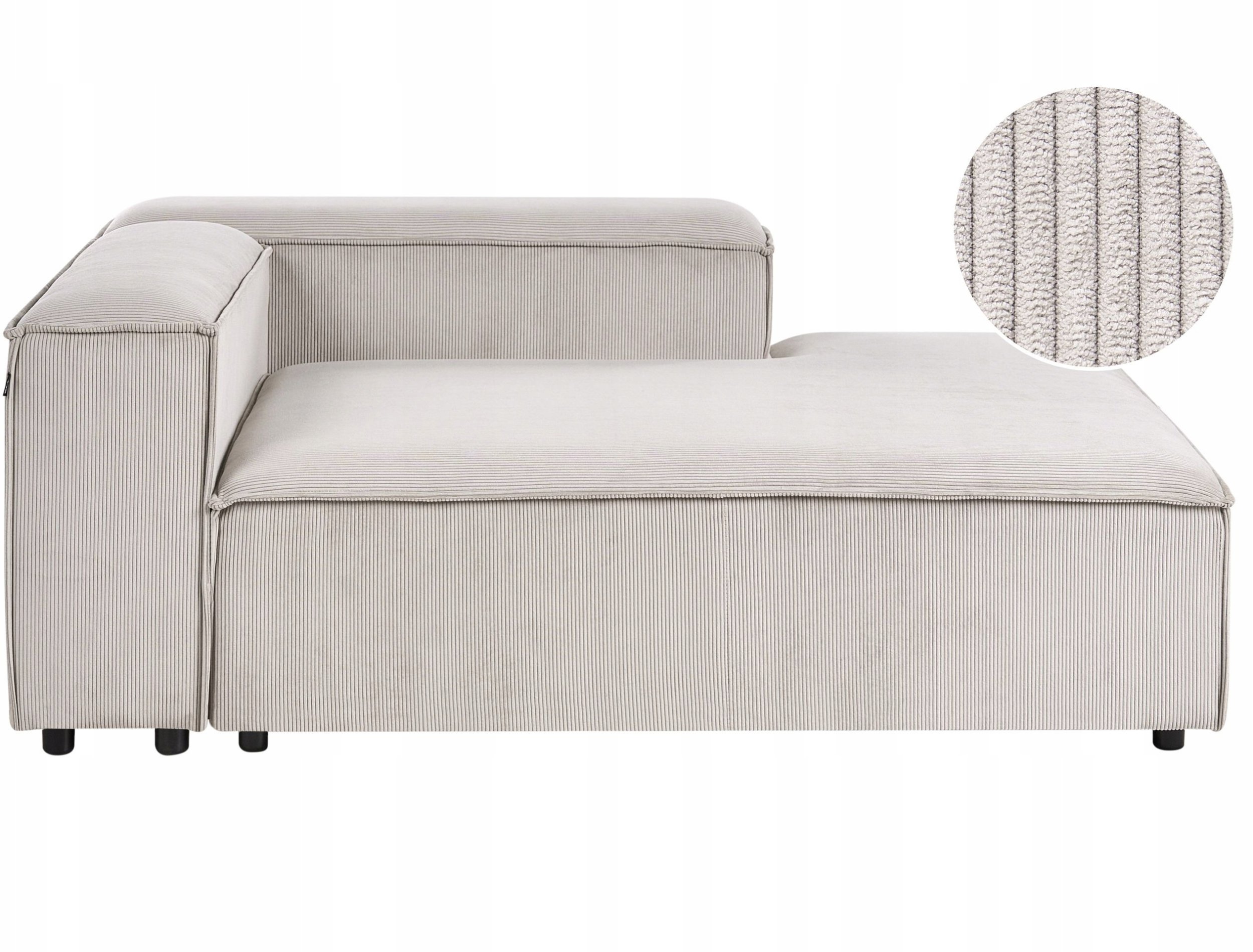 Szezlong lewostronny ARDAL Sztruks Beżowoszary