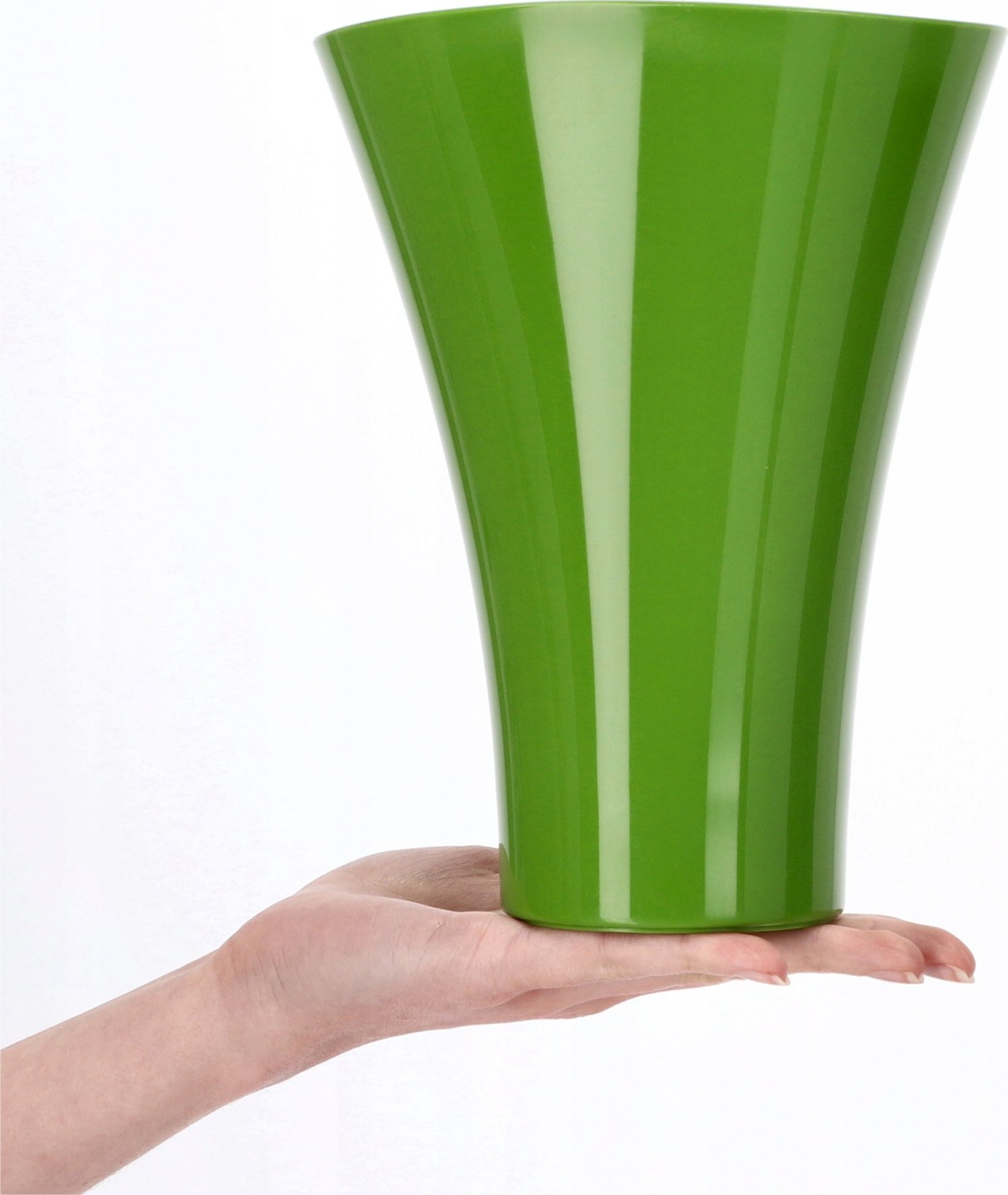 Kadax Doniczka Osłonka Na Kwiaty Wewnątrz Zielona 17 cm