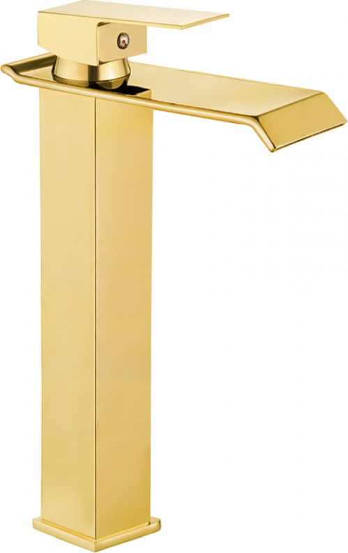 Bateria umywalkowa Mexen Apus stojąca złoty
