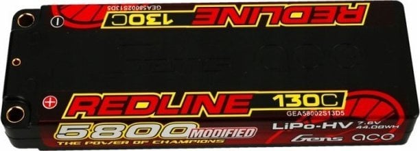 Gens Ace Akumulator Gens ace Redline Series 5800mAh 7.6V 130C 2S1P HardCase 56# HV Ultra LCG LiPo