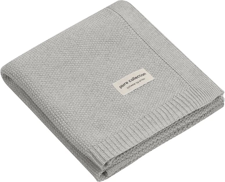 Kocyk z wełny merino Abaco 75x100 pudrowy róż P16