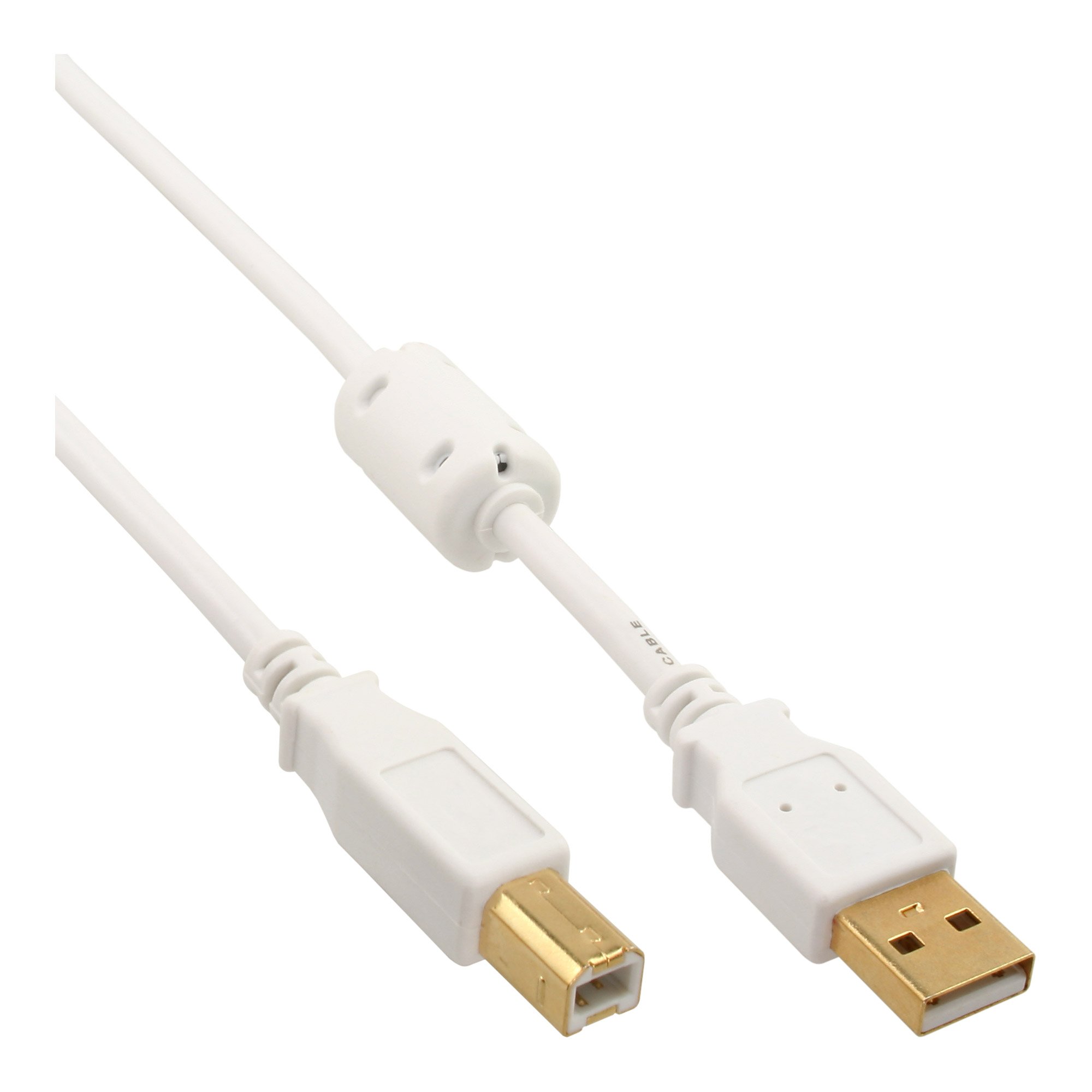 Kabel USB InLine USB-A - USB-B 1.5 m Biały (34515W)