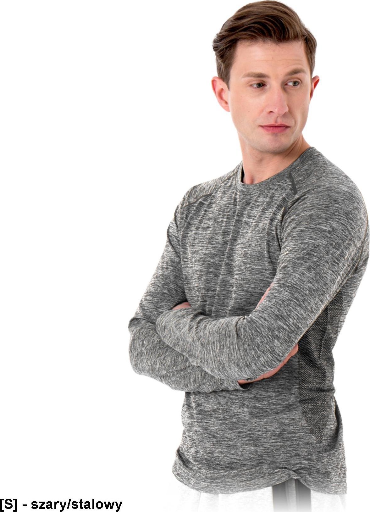 R.E.I.S. TROMS-LS - Koszulka termoaktywna z długim rękawem TROMS - szary/stalowy M