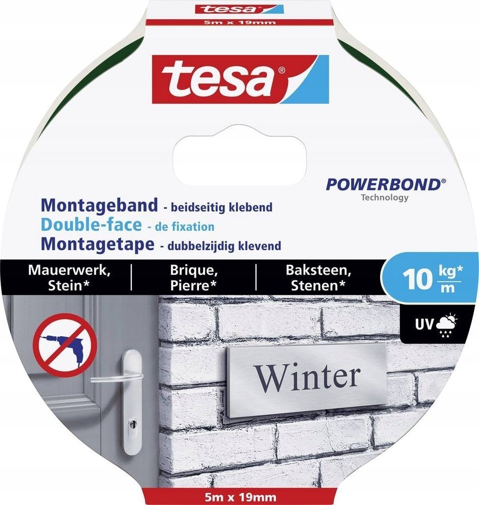 Tesa tesa Montageband Mauerwerk&Stein 10kg 5m x 19mm