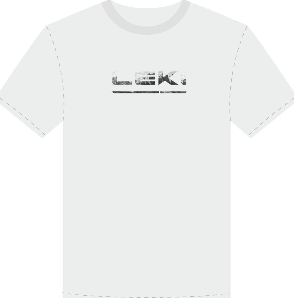 Leki LE T-shirt z LOGO LEKI white-black XXL