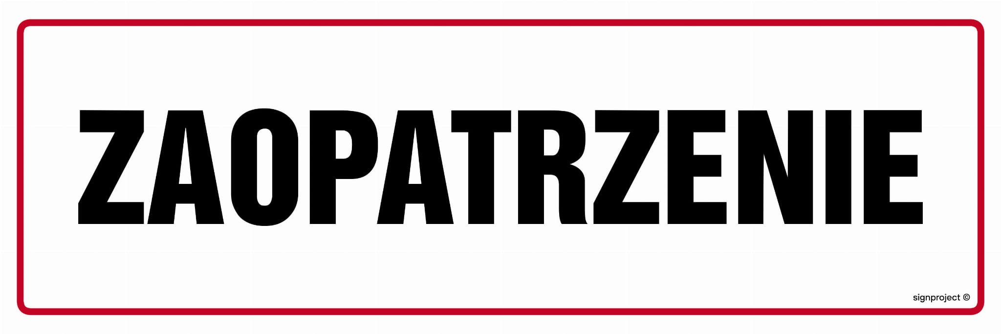 Zaopatrzenie - Tabliczka Pcv Informacyjna 300 X 100 Płyta Z Przylepcami Libres Polska Sp Sgp-Nc004_300X100_Pn 5904937401969