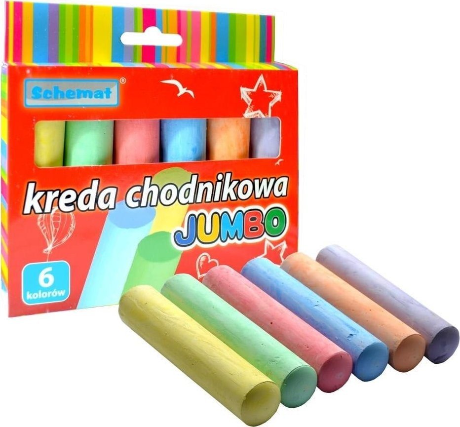 SCHEMAT Kreda chodnikowa jumbo 6 kolorów