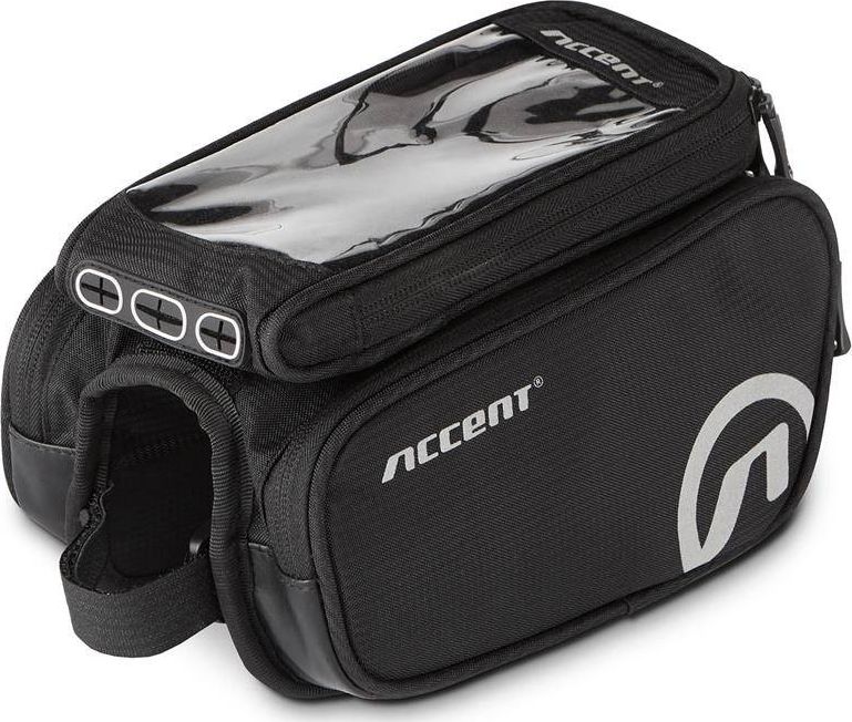 Accent Torebka na ramę Accent Handle z miejscem na smartfon, czarna