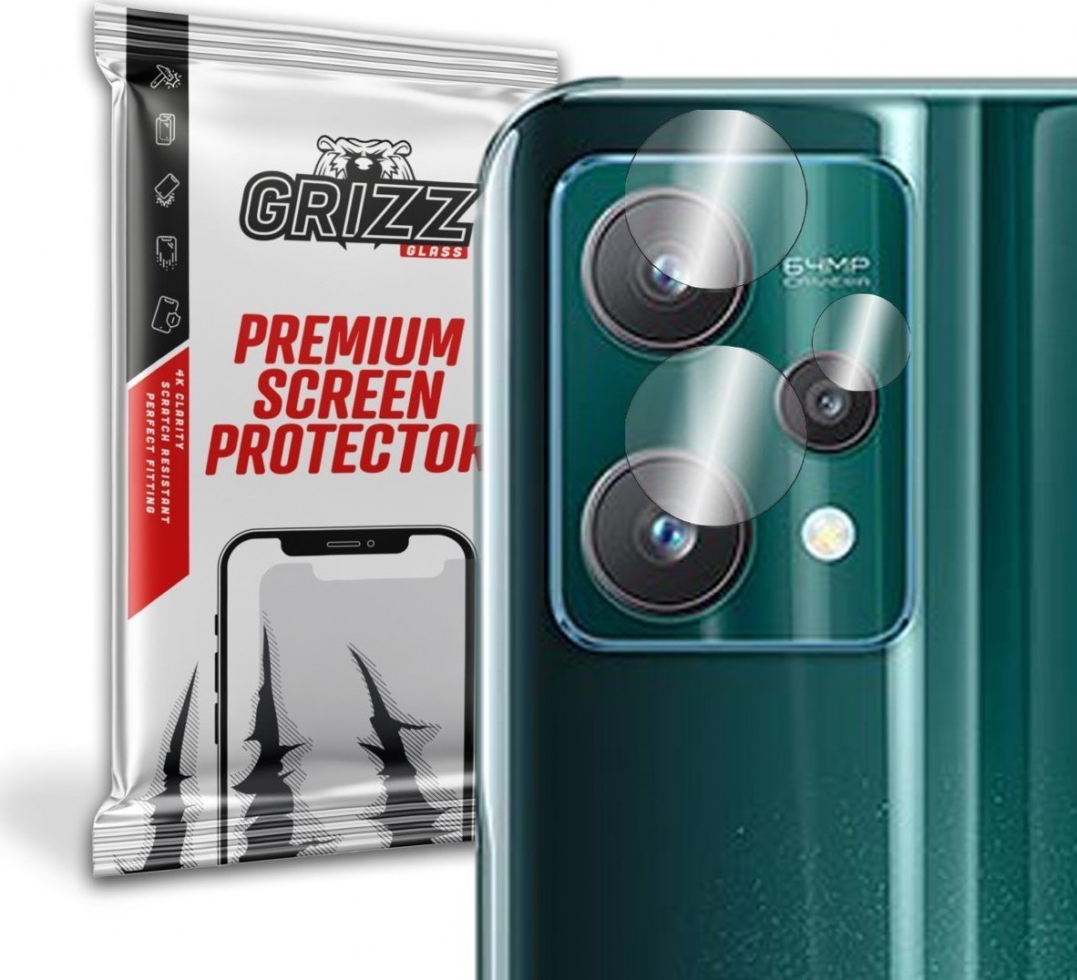 GrizzGlass Szkło hybrydowe na aparat Grizz Realme 9 Pro