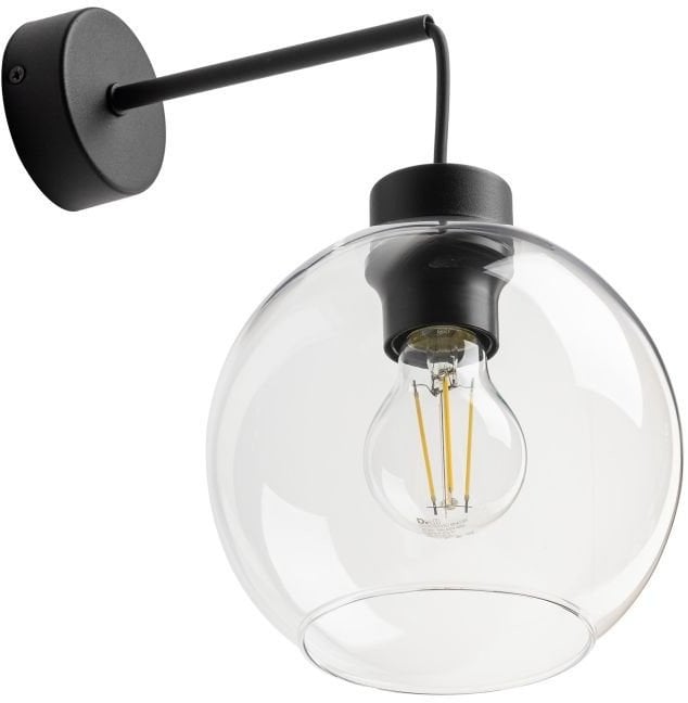TK Lighting Cubus 10245 kinkiet lampa ścienna 1x15W E27 transparentny/czarny