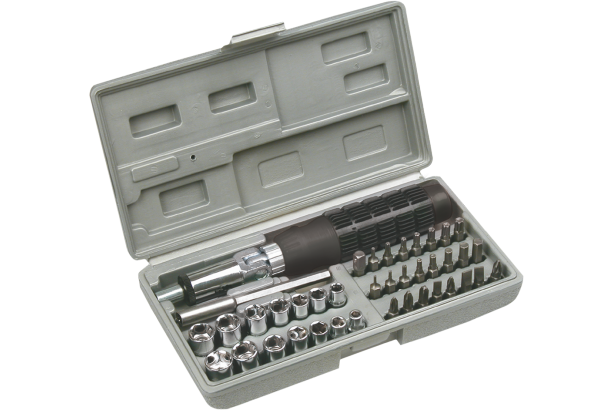 Top Tools Końcówki wkrętakowe i nasadki z uchwytem 40szt. - 39D386