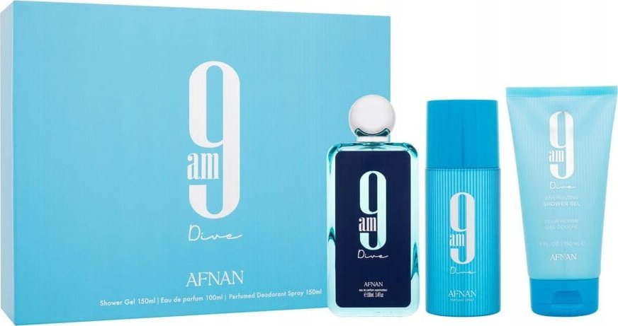 Afnan 9am Dive EDP parfumuotas vanduo rinkinys unisex, 100 ml