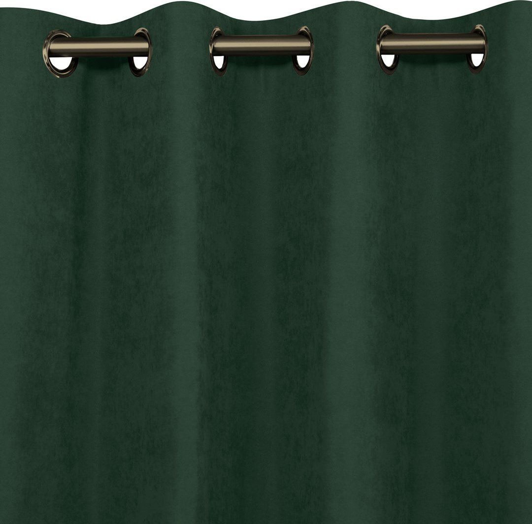 Homede Homede Zasłona MILANA szenilowa na złotych przelotkach 560x245 butelkowa zieleń