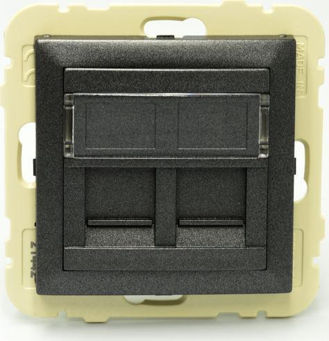 Efapel EFAPEL LOGUS90 ELEMENT CENTRALNY DO GNIAZDA TELEFONICZNEGO/KOMPUTEROWEGO GRAFIT 90442 SIS