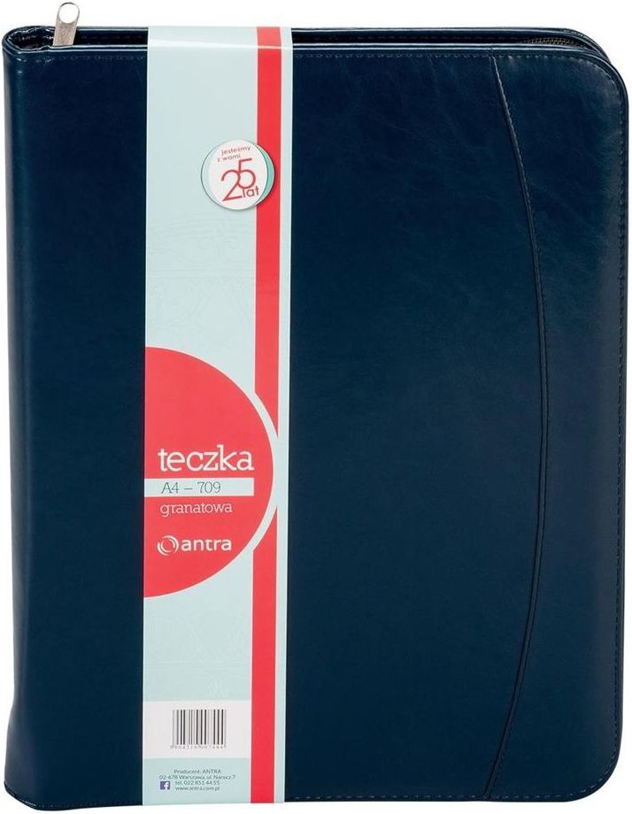Antra Teczka A4 709 granatowa na suwak (233499)