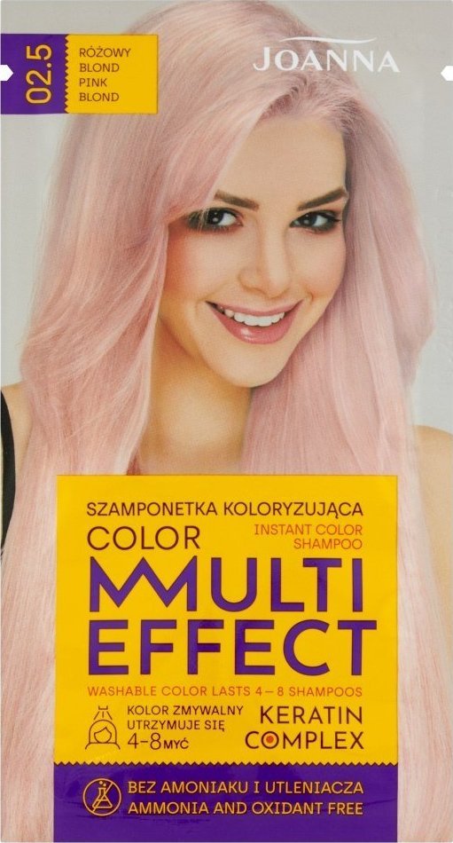 Joanna Joanna Multi Effect Color szamponetka koloryzująca 02.5 Różowy Blond 35g