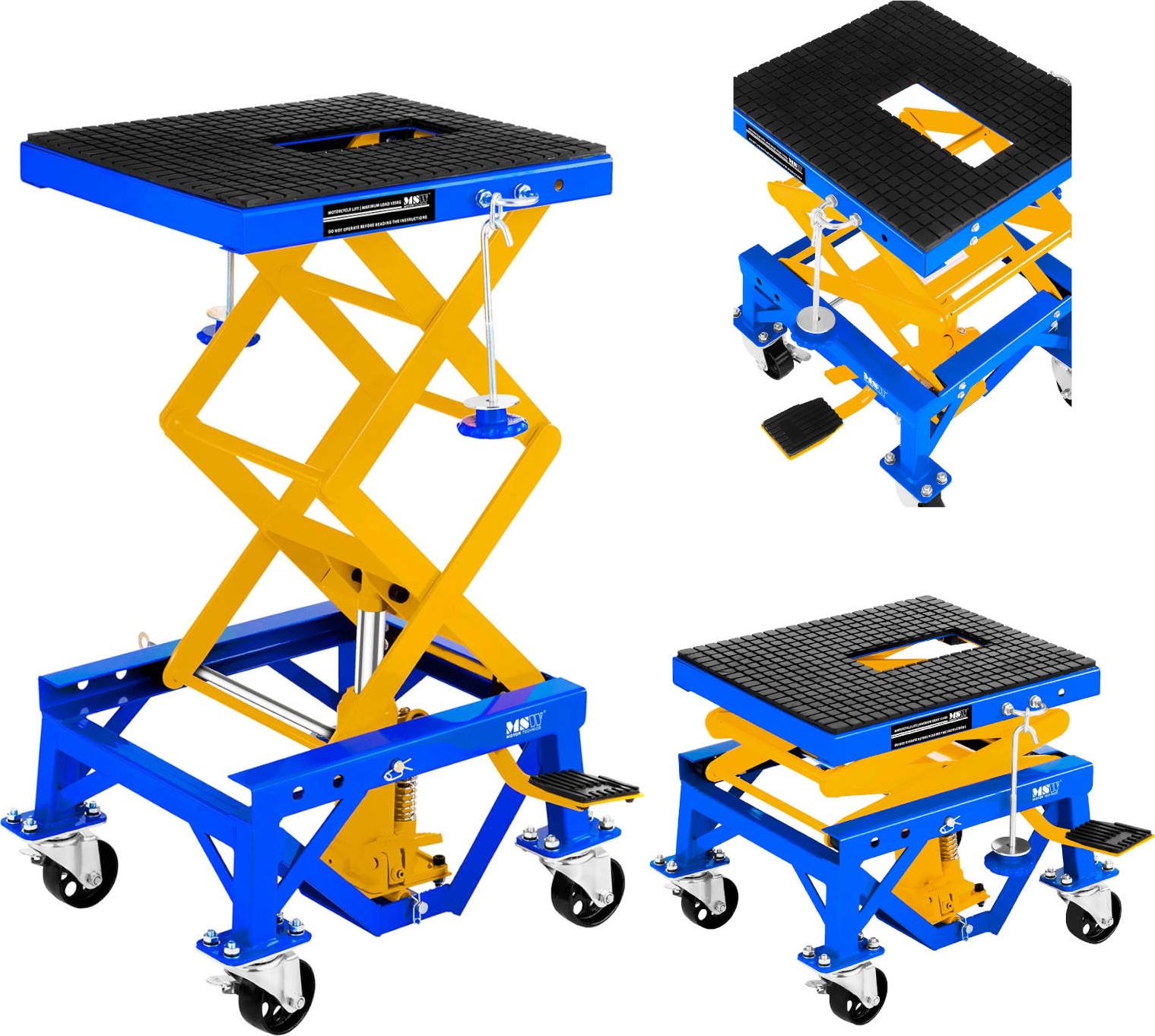 MSW Podnośnik motocyklowy mobilny do motocykli 135kg (MHB-135-PRO)