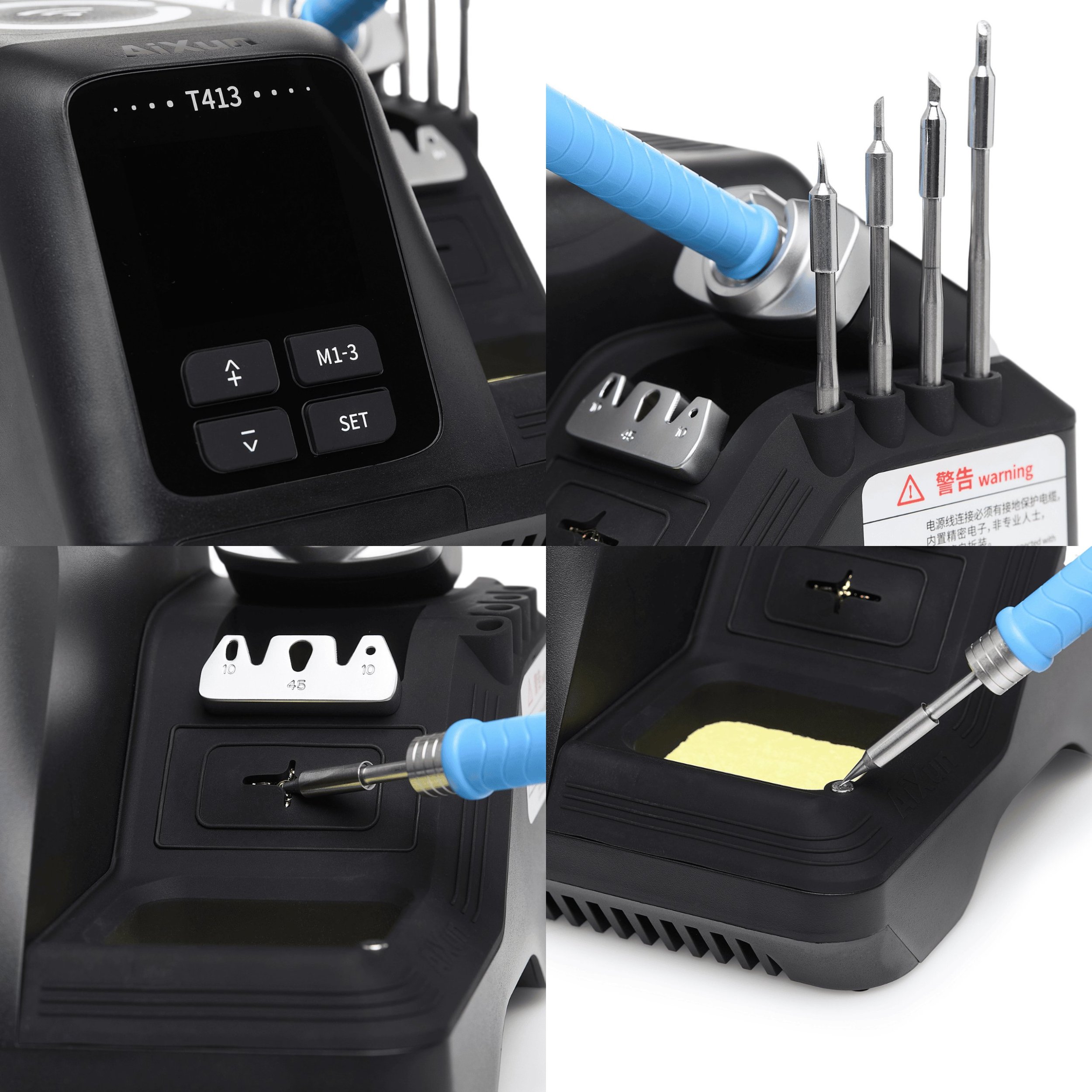 Inteligentna Stacja Lutownicza Kolbowa Aixun T413 Grot C245 T245 3 Groty