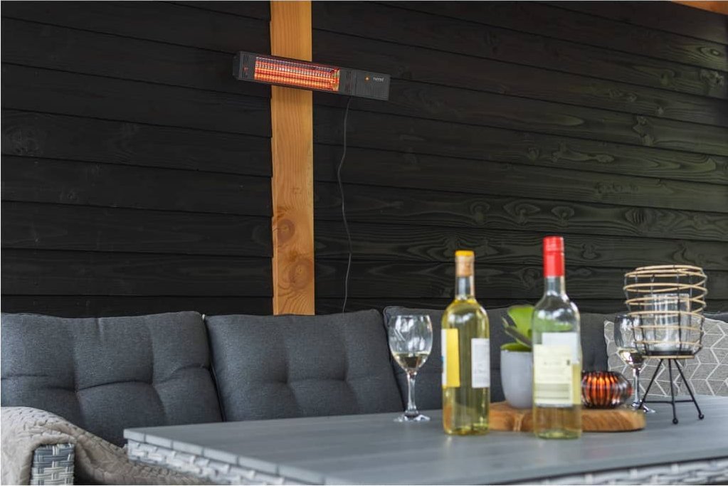 Sunred Promiennik ścienny Fortuna 1500 W, różowe złoto i czarny