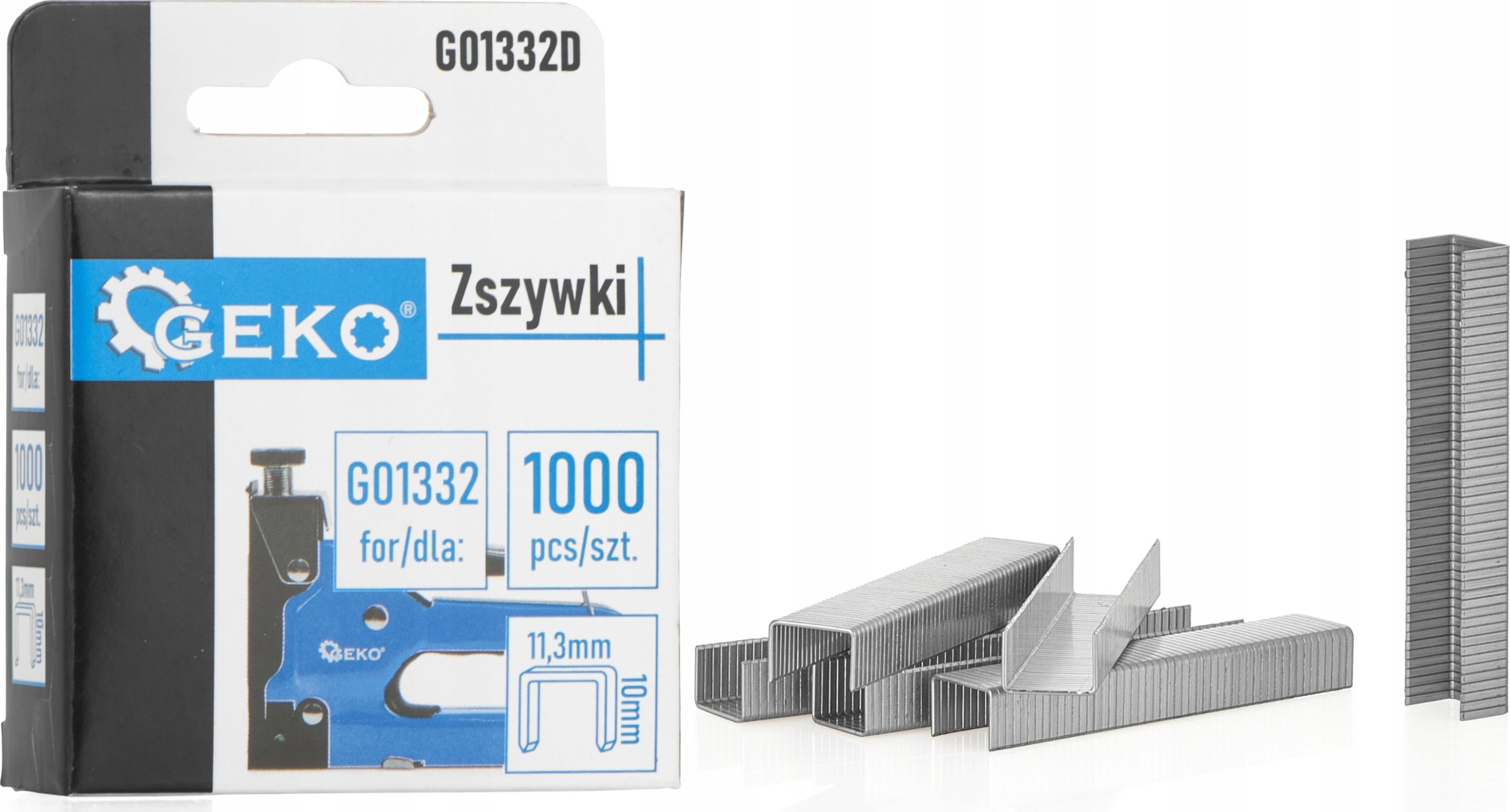 Geko Zszywki 1.2x11.3mm 10mm 1000szt. (200)