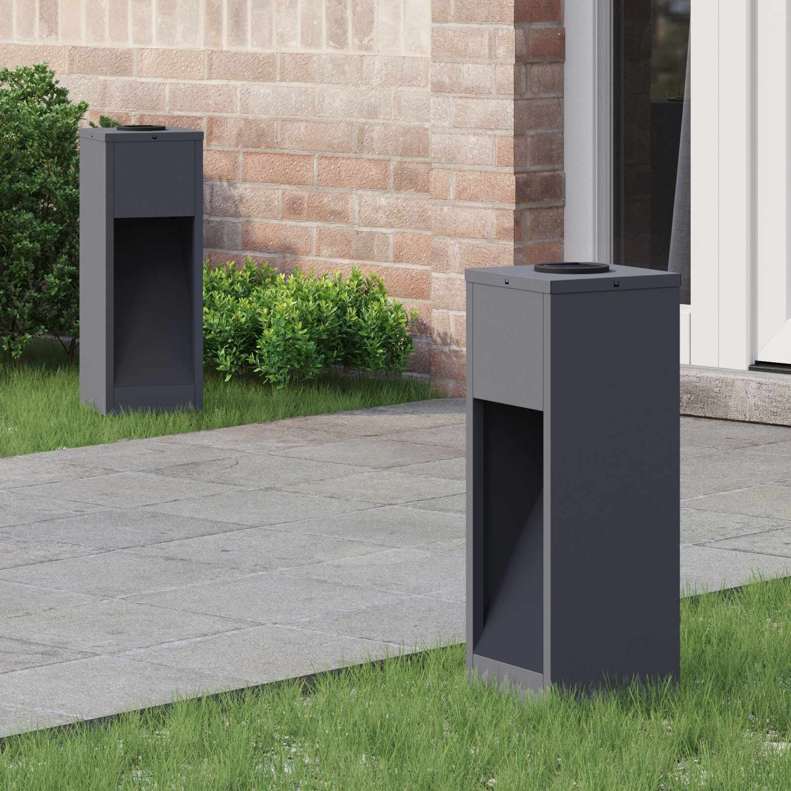 Oprawa schodowa vidaXL Lampę solarną LED do ścieżek 2 pcs Antracyt