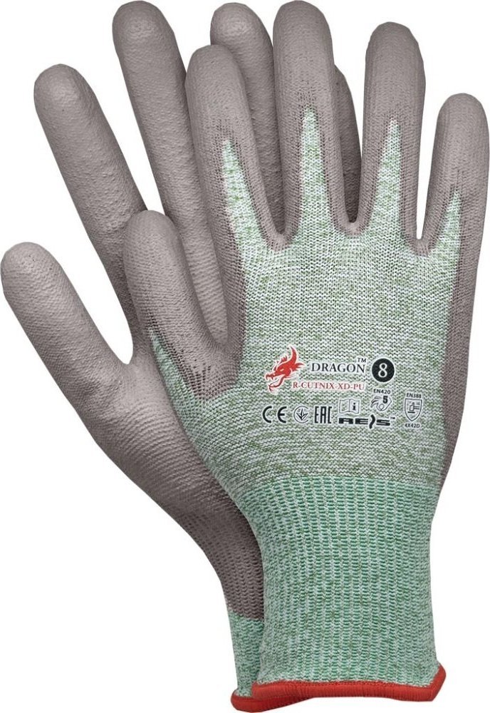 R.E.I.S. R-CUTNIX-XD-PU - Rękawice ochronne powlekane poliuretanem, odporne na przecięcie (D) i ścieranie 8