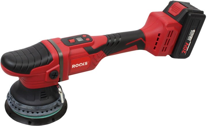 ROOKS 20V AQ-ONE MASZYNA POLERSKA DUAL-ACTION 125 MM X 15 MM , 2100-4800 RPM, KPL Z AKUMULATOREM 4AH