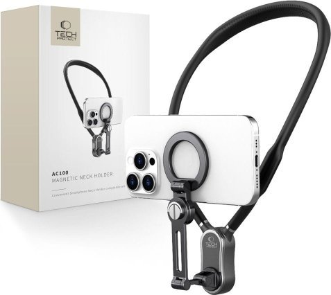 Tech-Protect Uchwyt na szyję Tech-protect AC100 Magnetic MagSafe Neck Holder Black