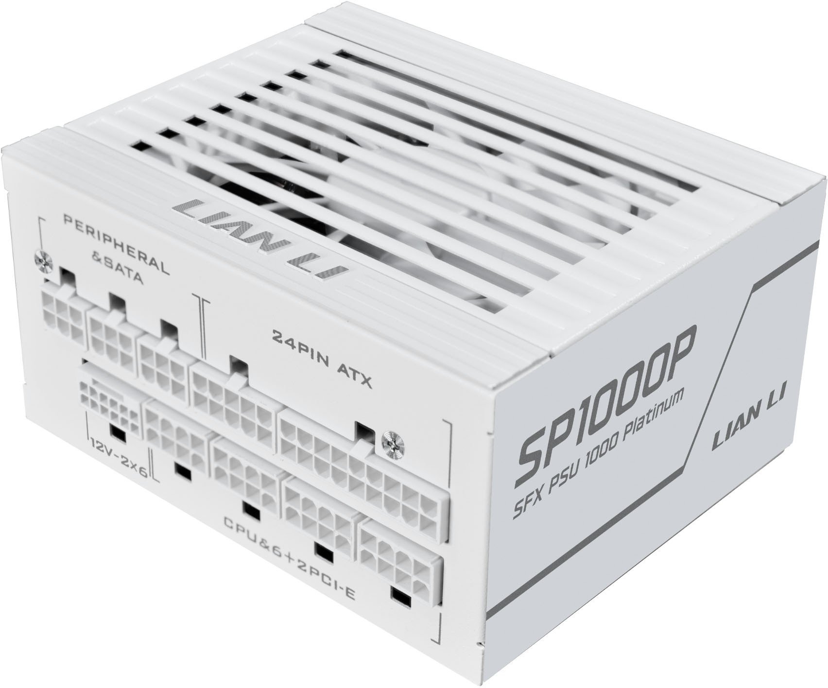 Zasilacz Lian Li SP Series Platinum 80 PLUS Platinum Zasilacz, SFX, w pełni modularny, PCIe 5.1, ATX 3.1 - 1.000 Watt, biały