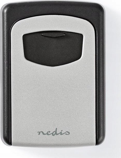 Nedis Nedis KEYCC01GY sejf Sejf ścienny Aluminium Czarny, Srebrny