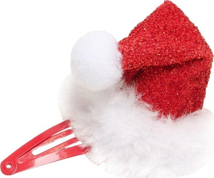 Spinka do włosów z czapką św. Mikołaja