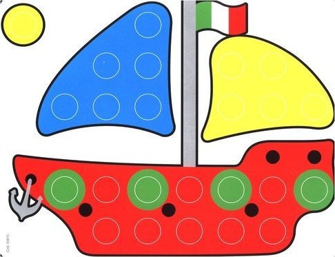 Quercetti SZABLONY MOZAIKA FANTACOLOR JUNIOR - ZESTAW PRZEDSZKOLNY