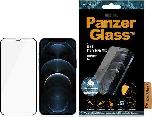 PanzerGlass Szkło hartowane antybakteryjne E2E Super+ do iPhone 12 Pro Max (2712)