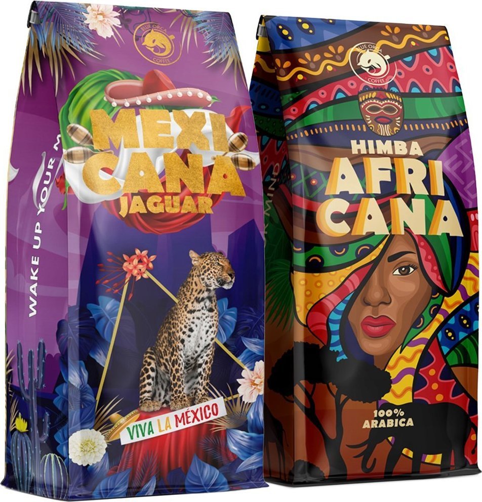 Kawa ziarnista Blue Orca Coffee KAWA ZIARNISTA 2KG ZESTAW - ŚWIEŻO PALONA - Z PALARNI KAWY BLUE ORCA COFFE
