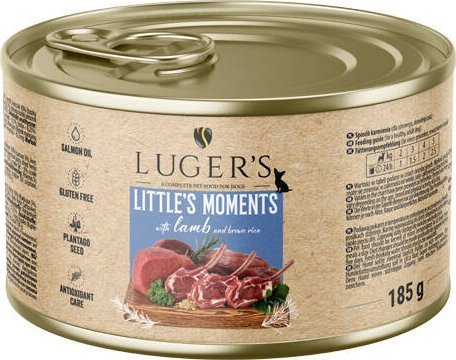 Karma mokra dla psów małych ras Luger's Little's Moments z jagnięciną i ryżem brązowym 185 g